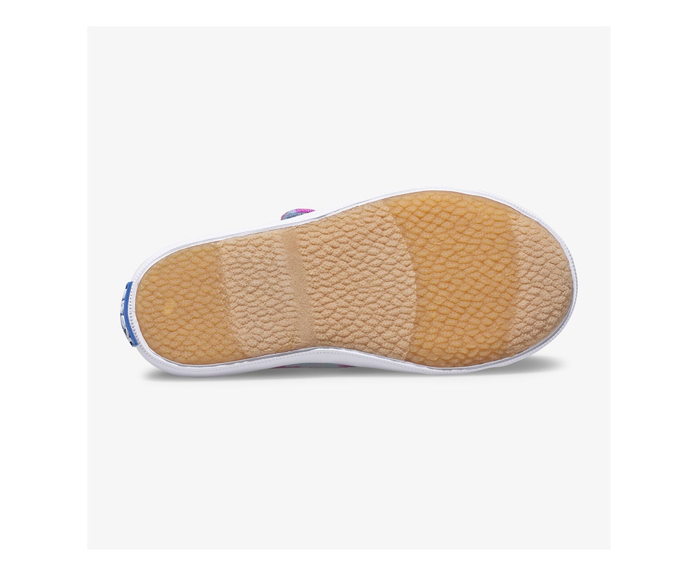 Slip Ons Keds Enfant Blanche/Rose - Harper - 702-RIJUEO